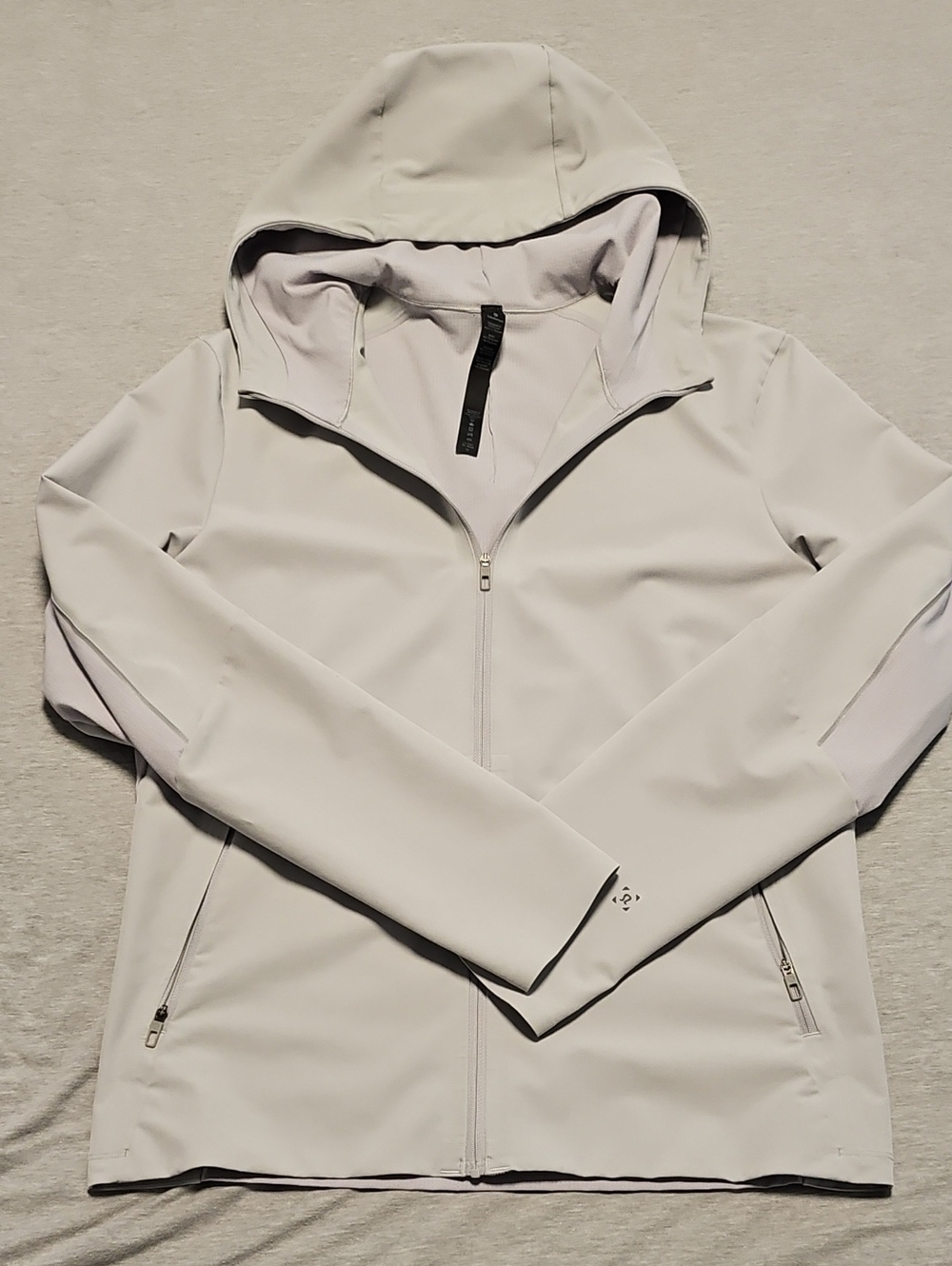 lululemon athletica Men's Light Gray Hooded Performance Jacket